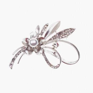 Celeste Leaf Silver Brooch